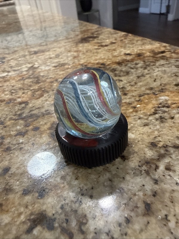 Antique German Handmade Swirl Marble Near Mint
