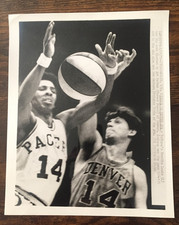 1971 Freddie Lewis Art Becker Pacers Denver Rockets ABA Basketball Press Photo