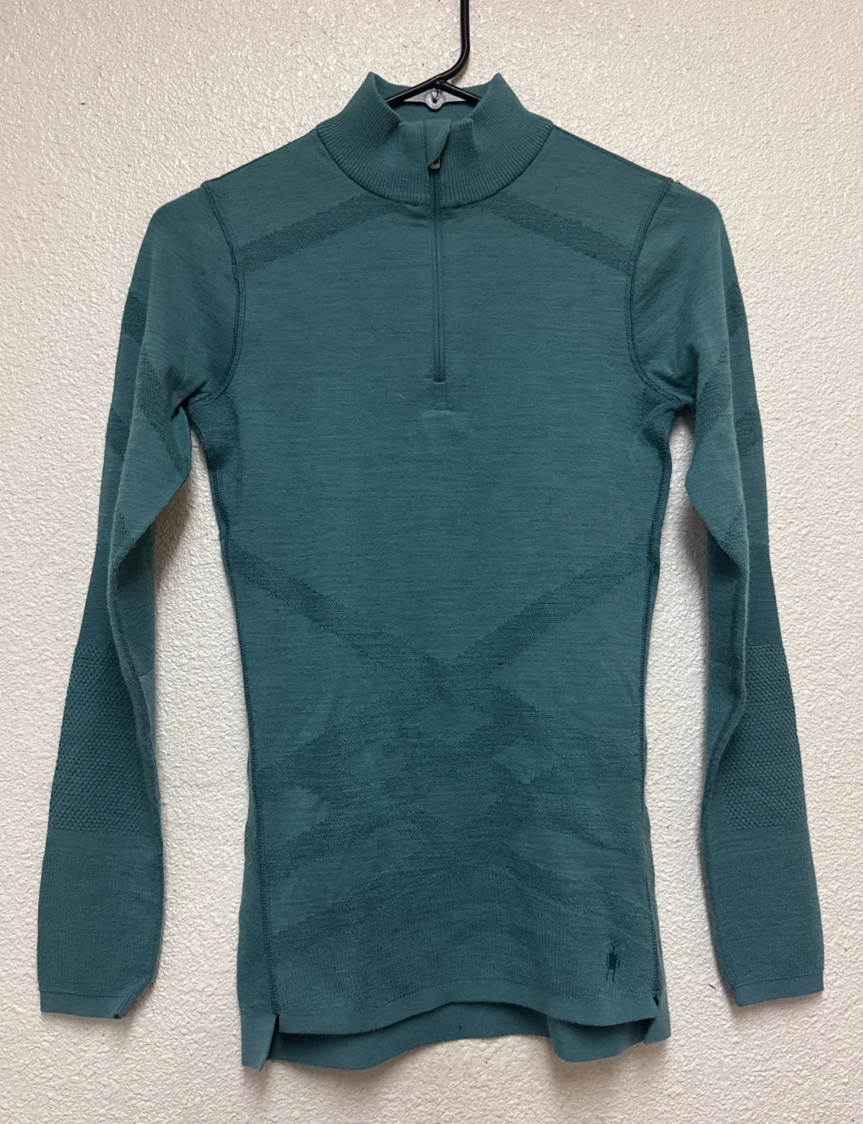 Smartwool Women’s Intraknit Thermal Merino Base Layer 1/4 Zip Emerald Sz S
