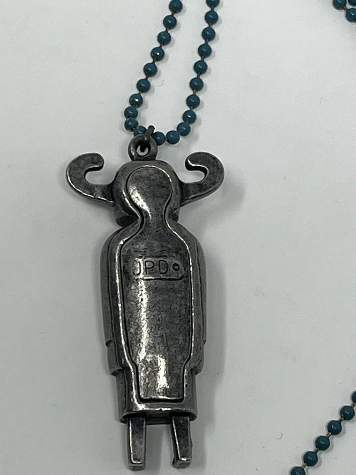Vintage HOPI Pewter Kachina Necklace Pendant Marked JPD Jackson Park Design - Image 4 of 4