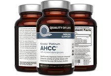 Quality of Life AHCC Kinoko Platinum 750mg Immune Support 60 Veg Caps