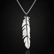 Montana Silversmiths Midnight Magic Silver Feather Necklace Retail $110 - NEW!