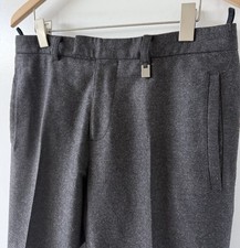 VINTAGE 2000s Prada Milano Men’s Wool Gray Tapered Dress Pants - IT 48