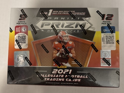 2021 Panini Prizm Football Draft Picks Mega Box Sealed - Red Ice Prizm Auto