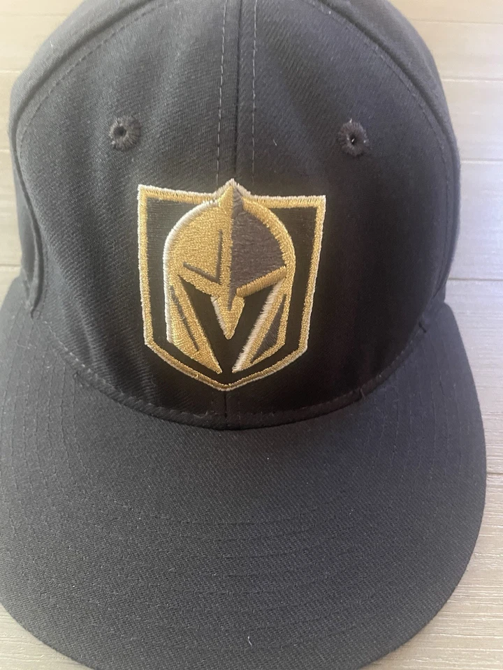 Las Vegas Golden Knights Hat Cap Fitted Sz 7 3/4 Black Adidas NHL - Image 2 of 4