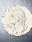 1954-S 25C Washington Quarter. 90% Silver.