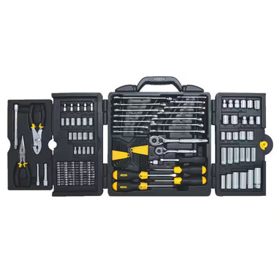 Stanley 1 4 in 3 8 in Drive Sae Mechanics Tool Set 150 Piece 97 543