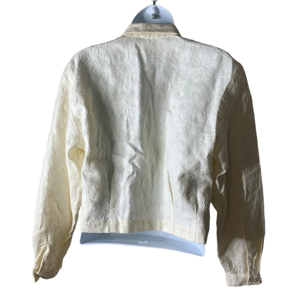 Chaqueta Blazer Recortada Diseño American First Issue Mujer 2 Bordada Elegante Foto 2 de 4