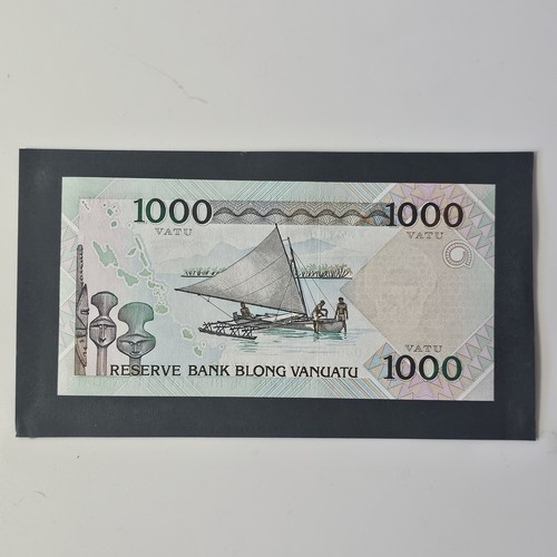 VANUATU 1000 Vatu Banknote ND (2002) P-10b Prefix LL, UNC (Lot #1838) - Foto 2 di 2