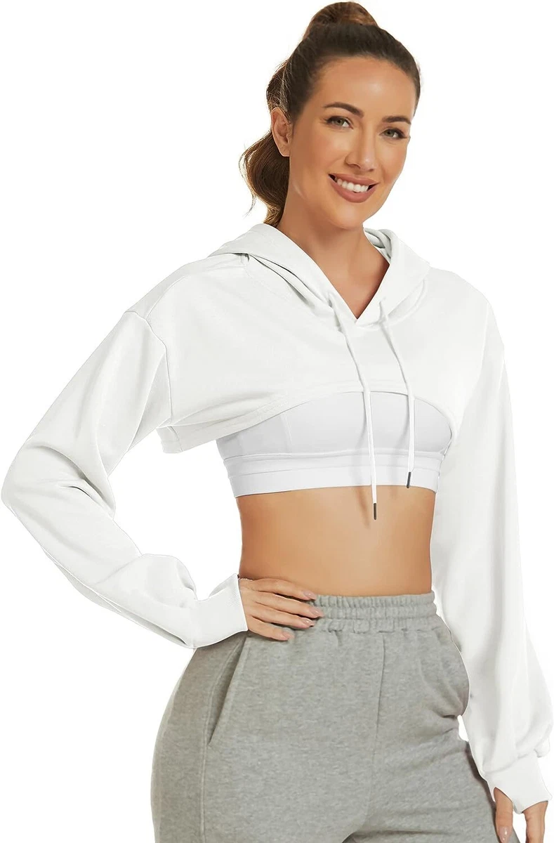 Crop top shop cut out hoodie