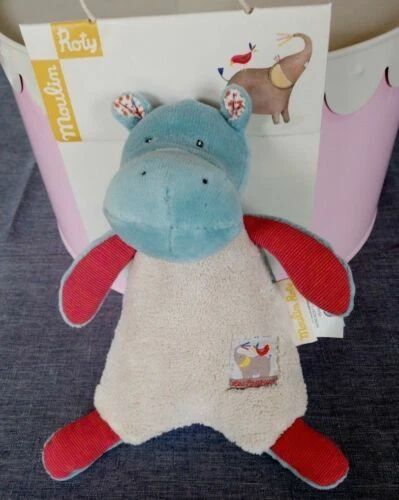 Peluches et doudous hippopotames Moulin Roty pour bébé