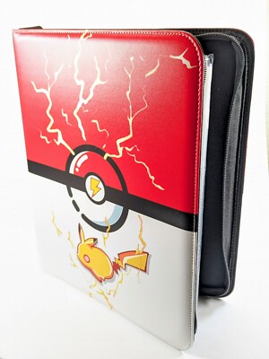 Pikachu Pokeball Card Binder - Pokemon 900 Card Binder - Red and White Binder