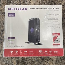 NETGEAR N600 300 Mbps 4 Port WiFi Dual Band Router WNDR3400 Open Box