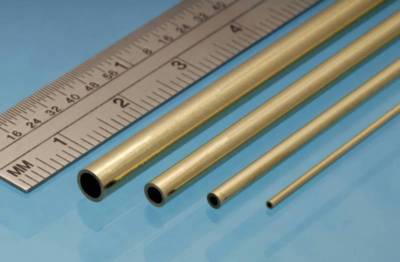 Albion alloys Brass Micro Tube Round 1.5MM OD X 1.3MM ID Pack 3 MBT15