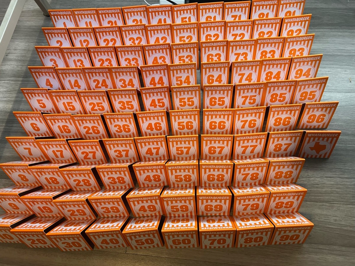 Whataburger Table Tent Markers - Individual Restaurant Order 