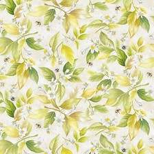 Timeless Treasures Lemon Bouquet CD2455 Beige Lemon Blossoms Bees Cotton