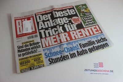 BILDzeitung 09.02.2021 Februar Corona Schnee Chaos Video Schiri