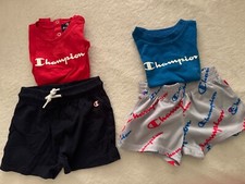 Champion Boys 2 Two Piece Outfit Sets Shorts  Short Sleeve Tee Size 3-6 M  12M