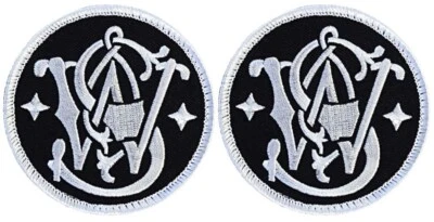 Smith and Wesson Firearm Gun Embroidered Patch | 2PC HOOK BACKING 3"x3"