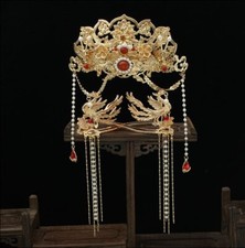 Chinese Hanfu Headdress Phoenix Hair Crown Full Set Fairy Tassel Hairpin Ancient