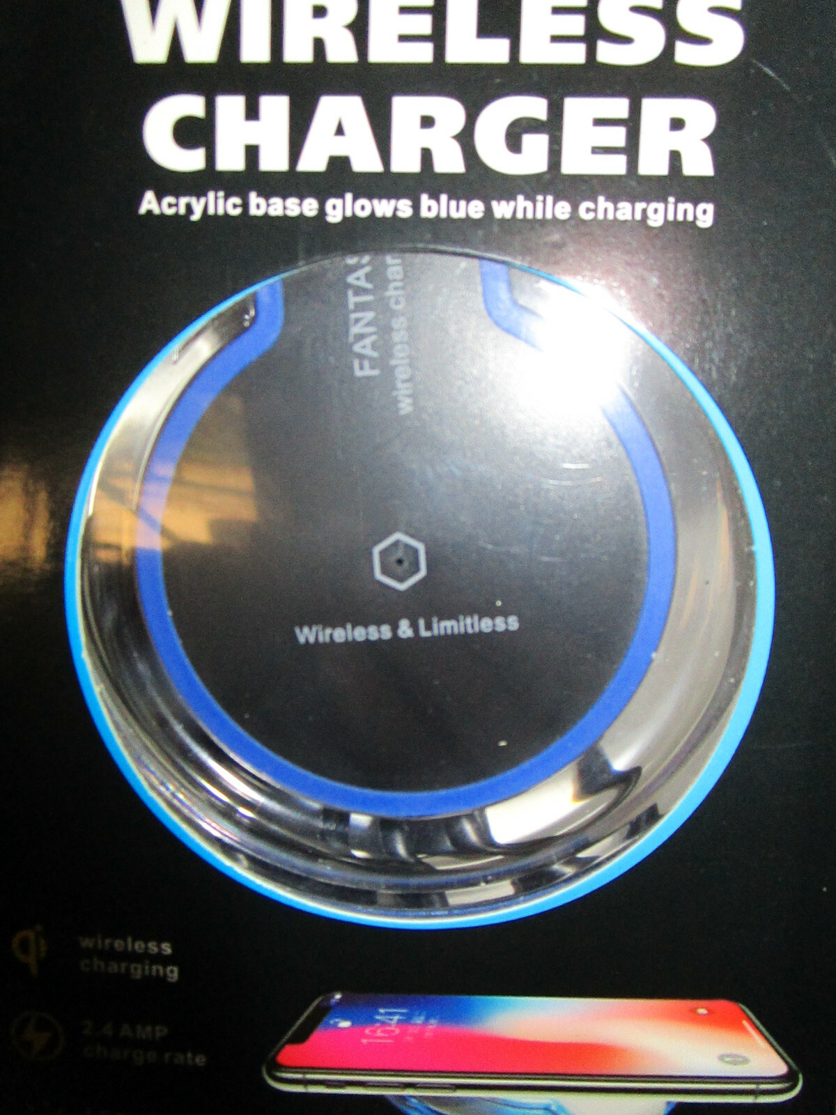 Qi Fast Wireless Charging Pad with Non-Slip Mat for Phones-image