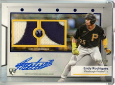 2024 Topps Museum Collection Endy Rodriguez Swatches Dual Relic Auto /20