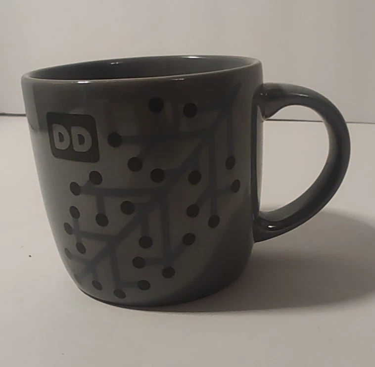 Taza Dunkin Donuts Gris Claro Vacaciones Navidad Copo de Nieve Café Taza de Té 2014 Foto 3 de 4