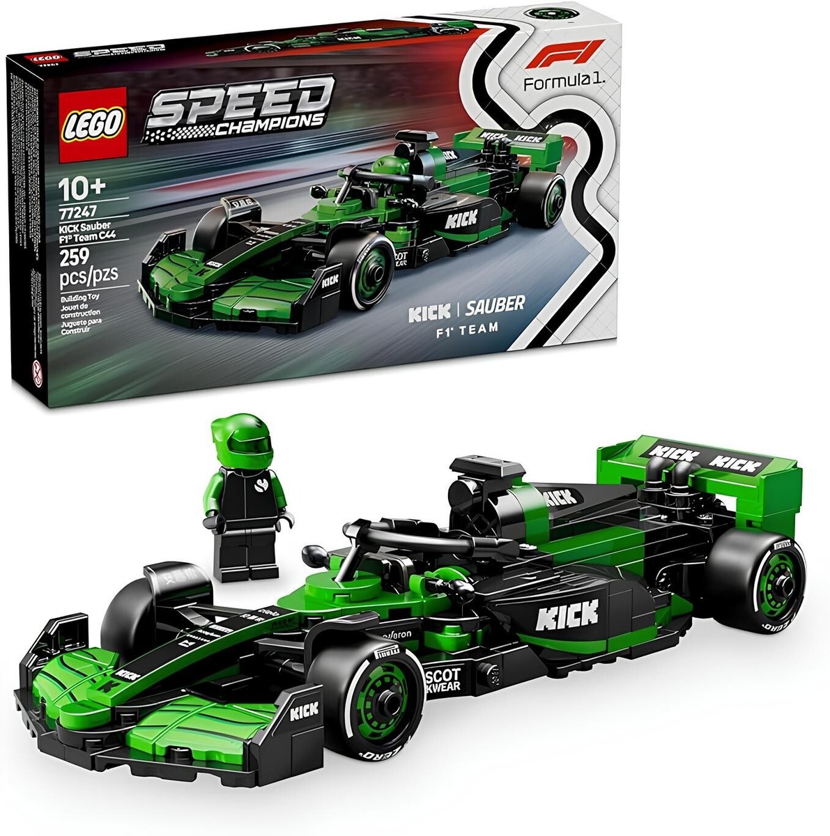 LEGO® Speed Champions: KICK Sauber F1® Team C44 Race Car (77247