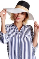 14th & Union Colorblock Wide Brim Floppy Hat One Size on sale 14th & Union Colorblock Wide Brim Floppy Hat One Size on sale