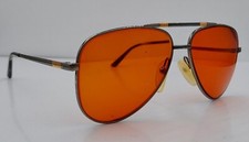 Vintage Logo Paris Gunmetal Pilot Metal Sunglasses France FRAMES ONLY