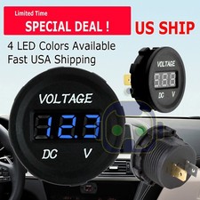 12v Digital Led Display Voltmeter Voltage Gauge Panel Meter Car Motorcycle Super