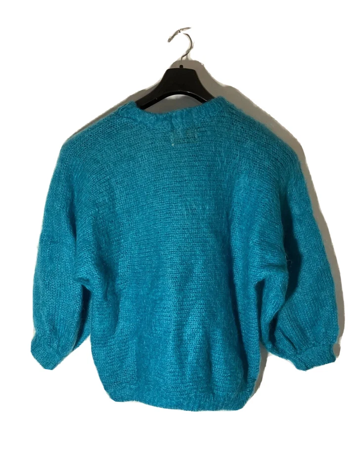 Suéter De Colección James Pringle Escocia Para Mujer M Mezcla Angora-Turquesa-Manga Abullonada Foto 2 de 4