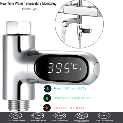LED Digital Dusche Thermometer Wasser Dusche Temperatur Temperaturanzeige - Bild 1 von 1