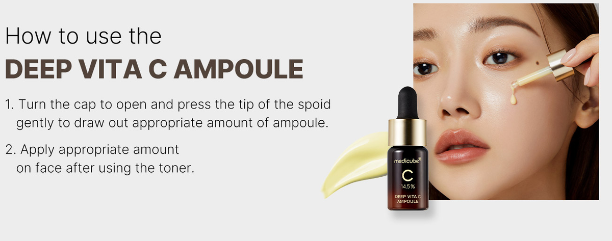 【medicube】 DEEP VITA C SERUM セット MEDICUBE Deep Vita C Ampoule 2.0 & Lifting Peptide Eye Cream