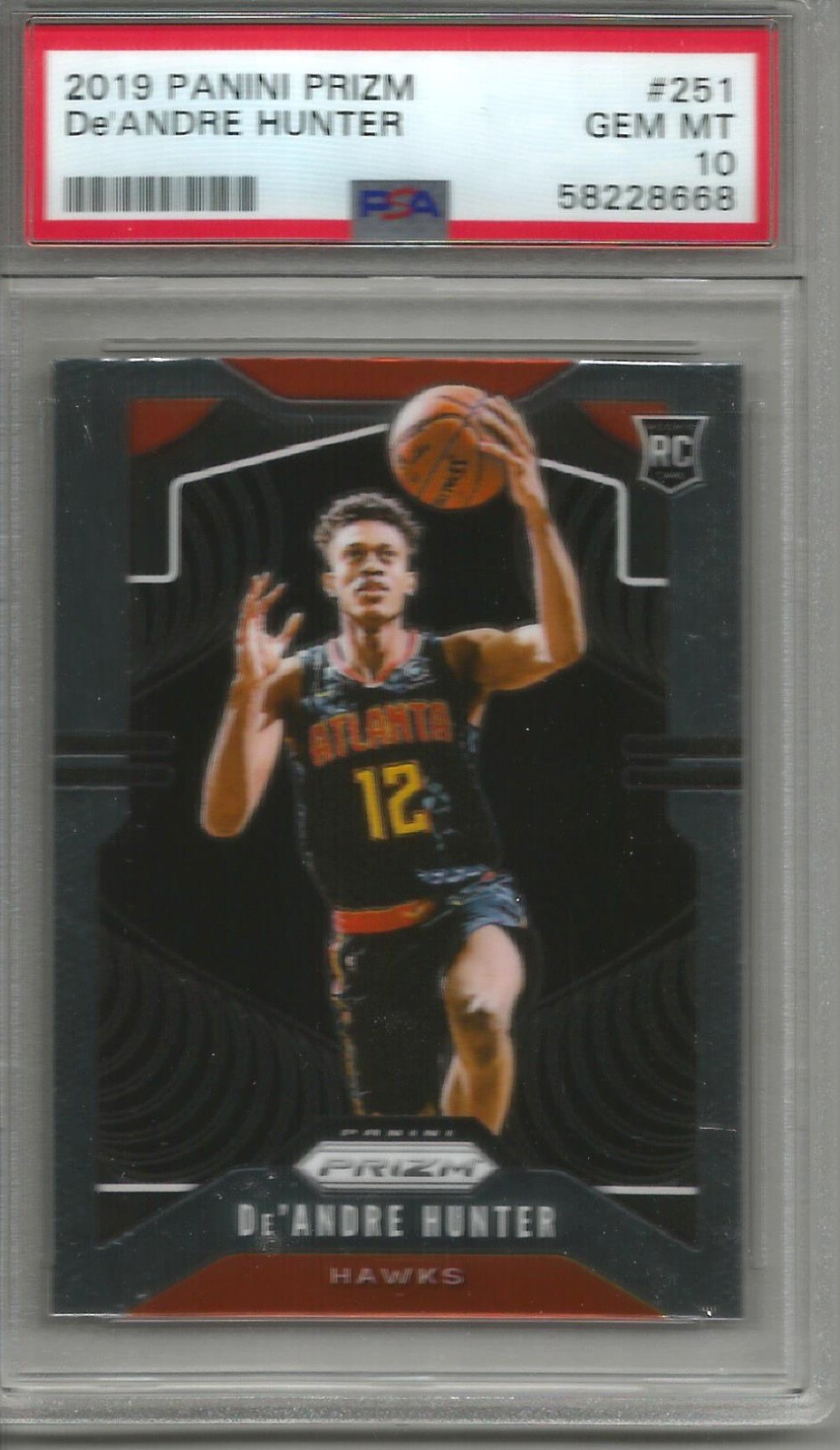 De'Andre Hunter 19/20 Panini Prizm Rookie PSA 10