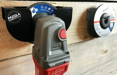 Angle Grinder Wall Bracket Tool Storage Holder Hook Garage Metal Work Industrial