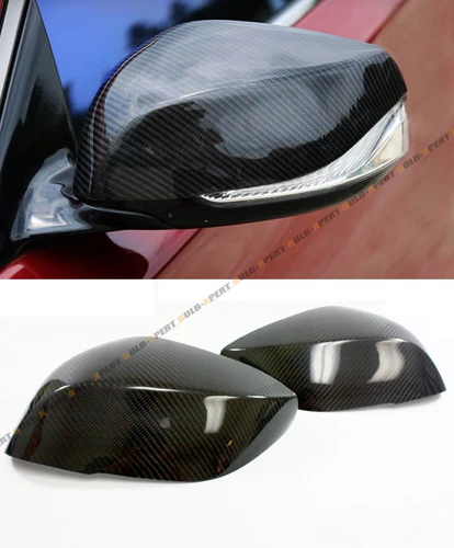 FOR 2014-2024 INFINITI Q50 S DIRECT ADD-ON CARBON FIBER SIDE MIRROR COVER CAPS