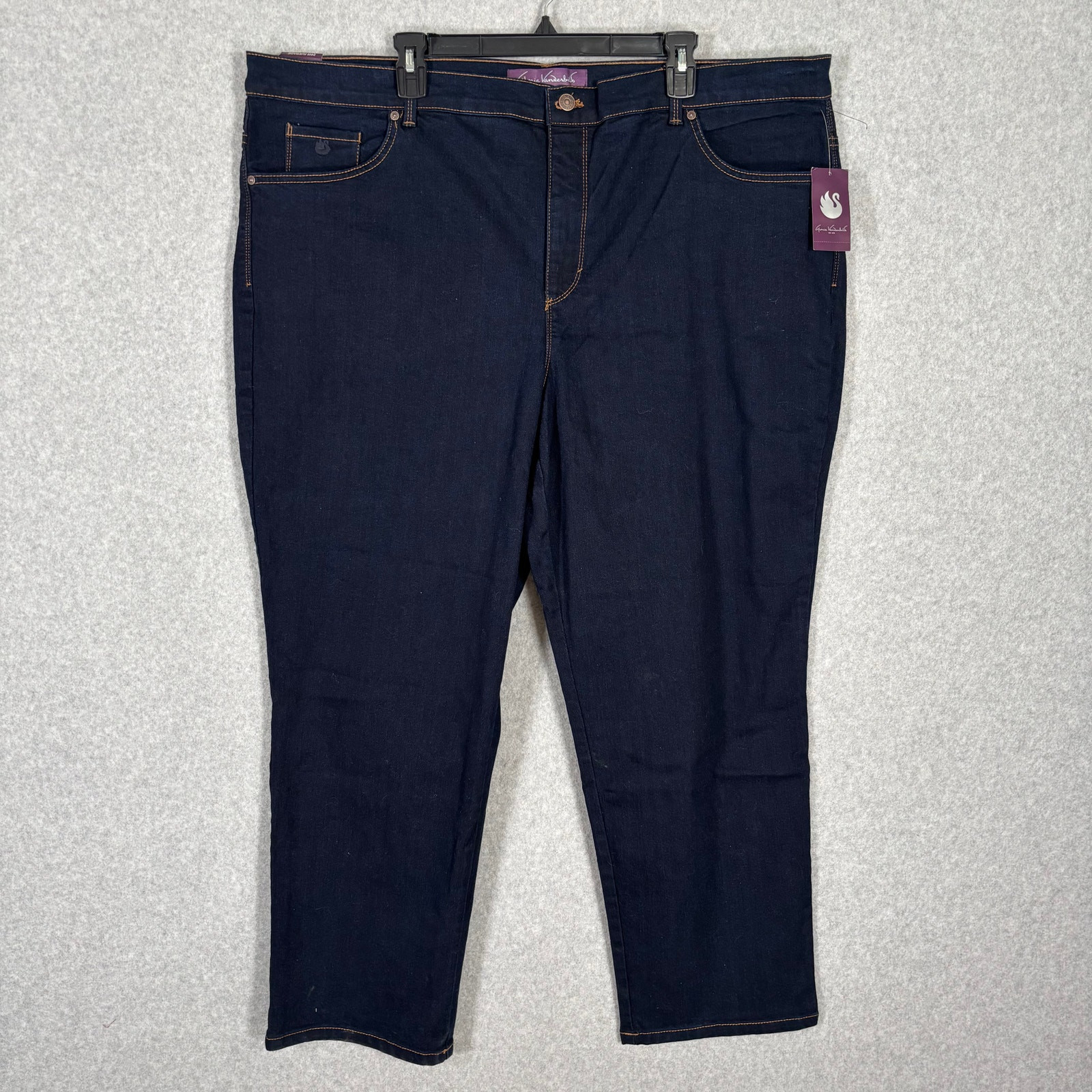 Gloria Vanderbilt Amanda High Rise Tapered Stretch Dark Ankle Jeans