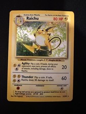 Raichu Base Set Unlimited Holo - MP - 14/102 on eBay