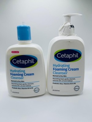 Lot of 2 Cetaphil Hydrating Foaming Cream Cleanser 16oz - NEW UNUSED