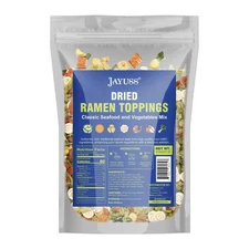 JAYUSS Ramen Toppings Classic Seafood and Vegetables Mix 8 Oz, Expires 12/26