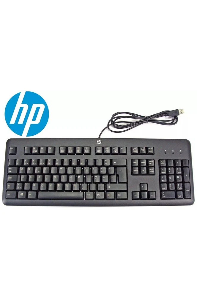 HP USB Wired Keyboard KB BLACK 672647-003 CORDED CABLE Windows MAC ⌨️⌨️ - image 3 of 4