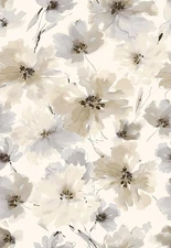 JiffDiff Beige Flower Watercolor Peel and Stick 17.3" x 393", 