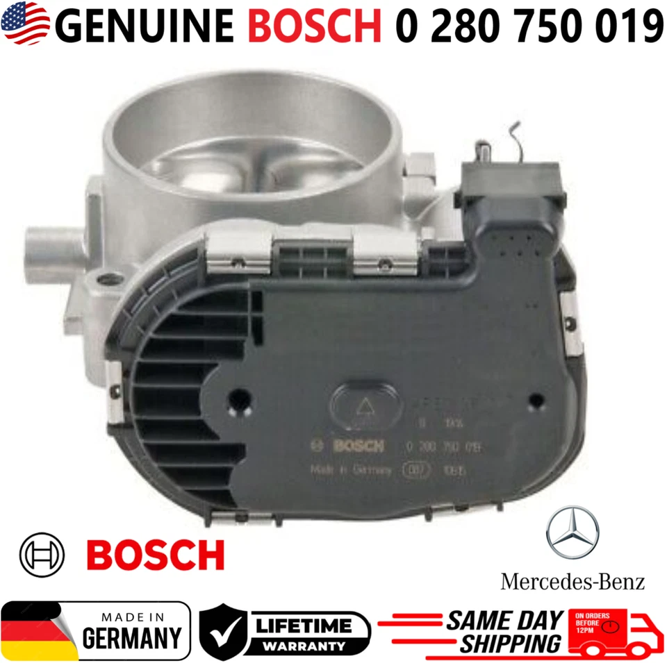 GENUINE BOSCH Throttle Body For 2001-2006 Mercedes-Benz, 0280750019, A1121410125 - Image 2 of 4