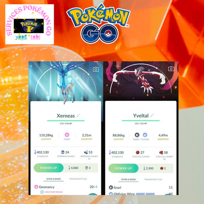Pokémon Go Shiny Yveltal Xerneas GOTOUR 2026-Global Background Tr de 20K OR PTC