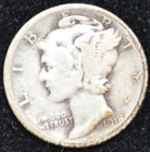 1918-S VERY GOOD Mercury Dime, 90% SILVER!