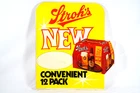 Vintage Strohs Beer Advertising Sign Convenient 12 Pack Beer Distributor Sign