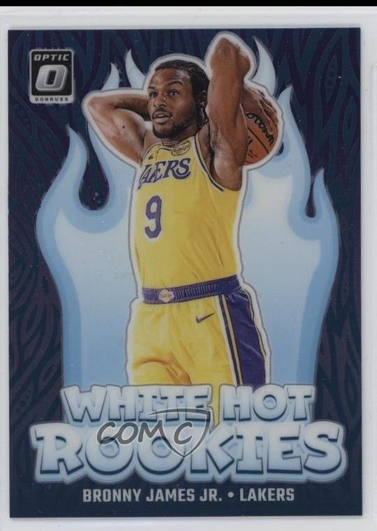 2024-25 Panini Donruss Optic White Hot Rookies Purple Prizm Bronny James Jr 1l2l