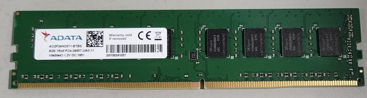 ADATA AO2P24HC8T1-BTBS 8GB (1 X 8GB) PC4-19200 = 2400MHZ DESKTOP