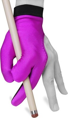 Billiard Pool Cue Glove by Fortuna - Classic Two-Colored Small, Black,Purple 